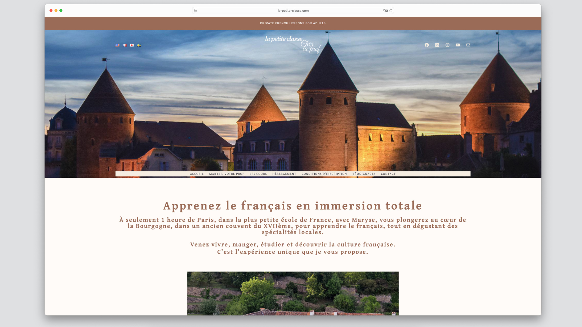capture d'écran site internet navigateur