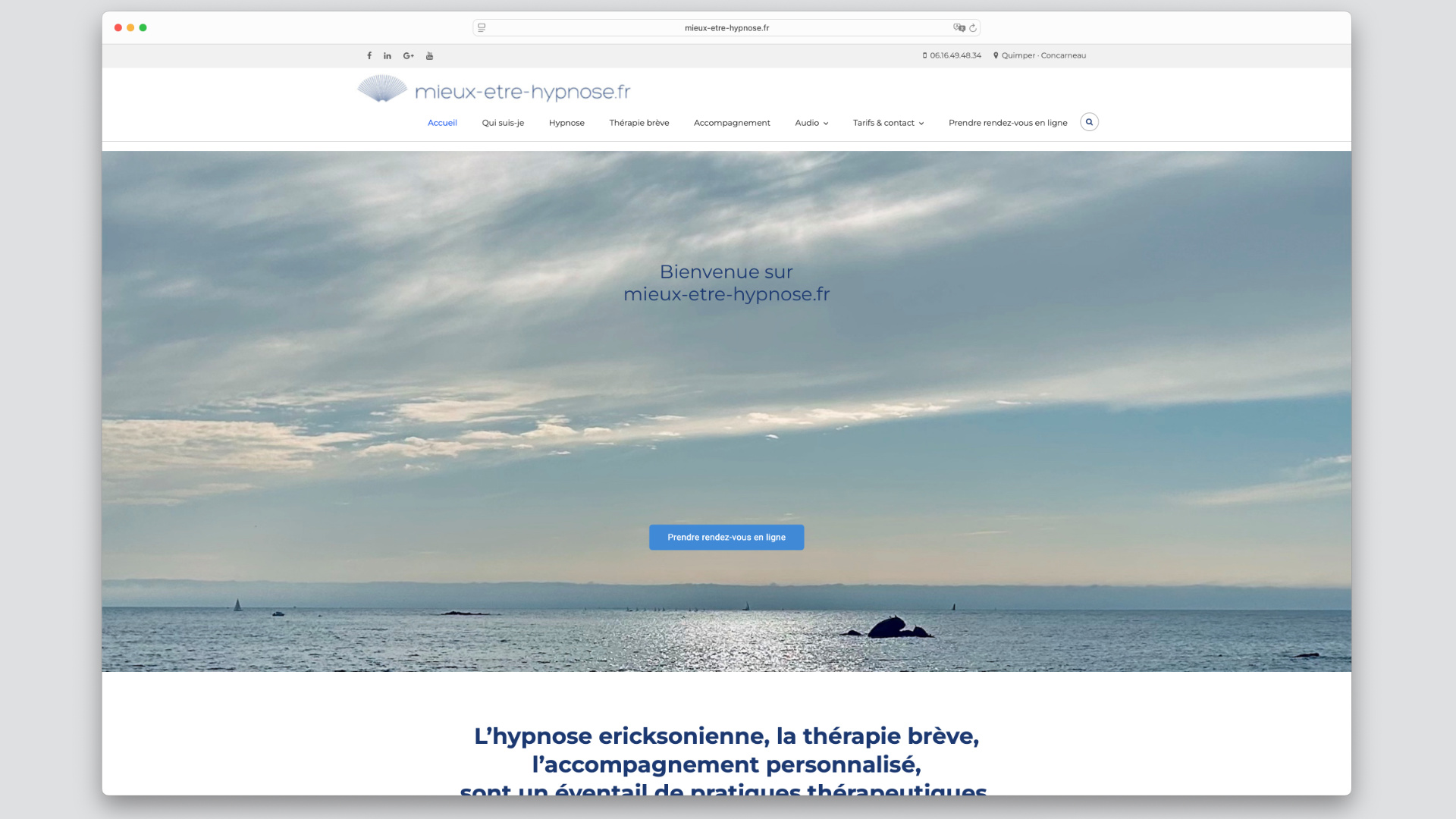 capture d'écran site internet navigateur