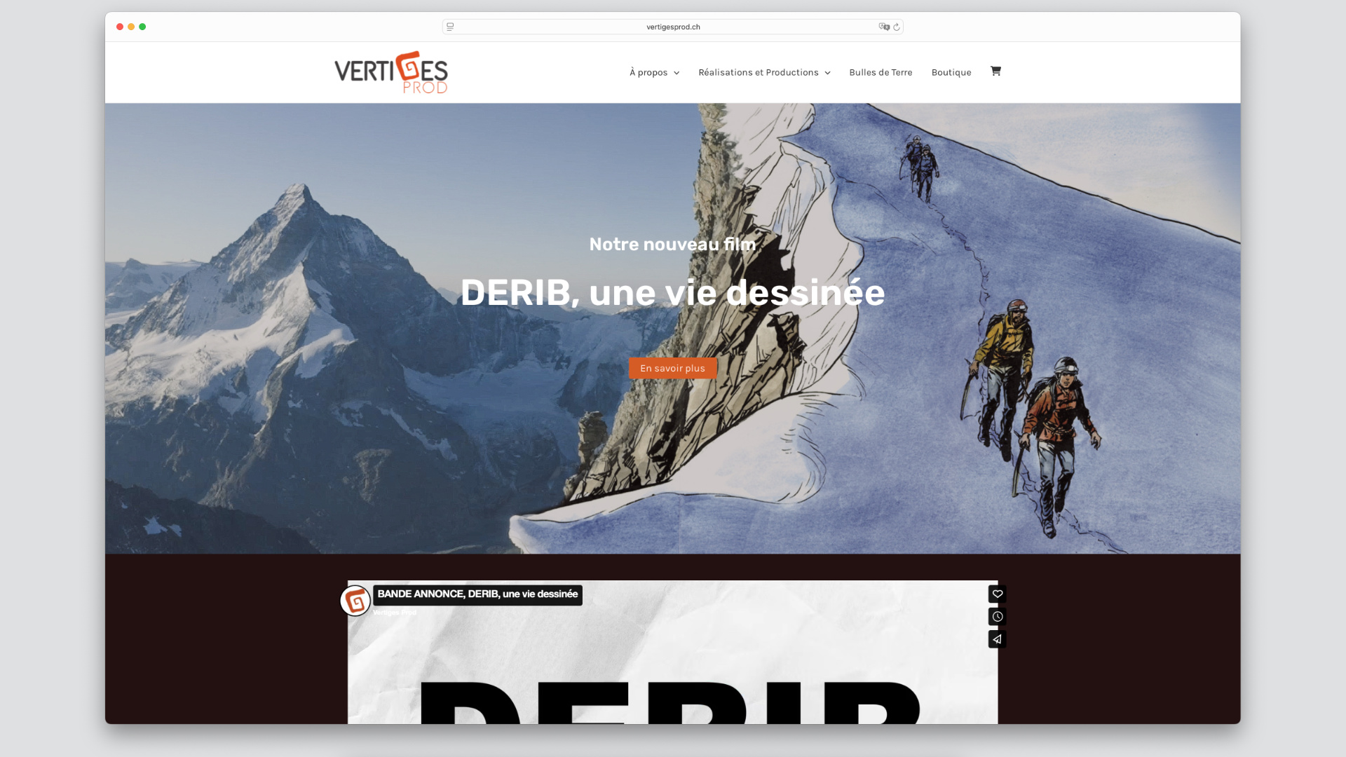 capture d'écran site internet navigateur